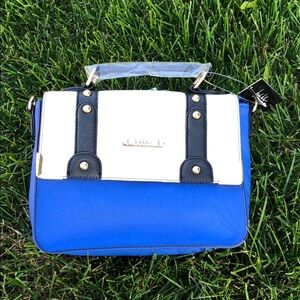 NWT Nicole Miller bag Blue White Black